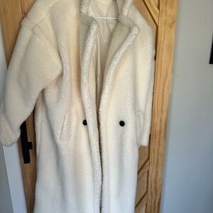 Cozy White Sherpa Coat